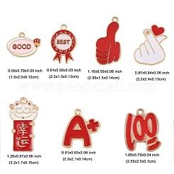 7Pcs 7 Styles Alloy Enamel Pendants&nbsp;ENAM-FP0003-14