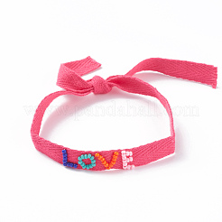 Twill Tape Nylon Cord Knotted Bracelets&nbsp;BJEW-Z013-33