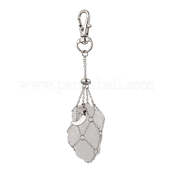 Moon Alloy Swivel Lobster Claw Clasps & Brass Cable Chains&nbsp;AJEW-JB01337-03