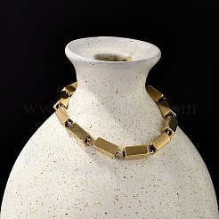 304 Stainless Steel Cuboid Link Chain Bracelets for Women&nbsp;BJEW-F488-15G