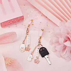 4Pcs 2 Styles Cute Japanese Cherry Blossom Pendant Decorations&nbsp;HJEW-OC0001-27