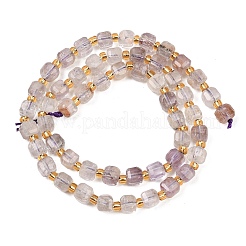 Natural Purple Phantom Quartz/Purple Lodolite Quartz Beads Strands&nbsp;G-Z147-A04-01