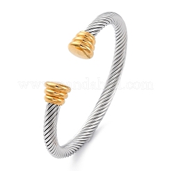 304 Stainless Steel Cuff Bangles&nbsp;BJEW-P310-11GP