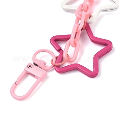 Acrylic Star Charm Iron Chain Bag Decorative Chains&nbsp;HJEW-OC00302