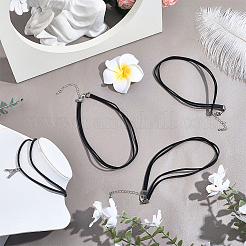 4Pcs Imitation Leather Double Layer Choker Necklaces&nbsp;NJEW-SC0001-68