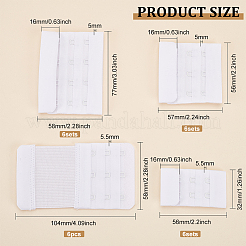 Nylon Women's 3 Rows x 2/3/4 Hooks Underwear Bra Extenders&nbsp;FIND-BC0004-28
