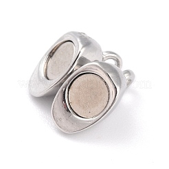 Alloy Magnetic Clasps with Loops&nbsp;PALLOY-P223-B01-P