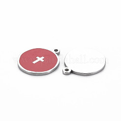 304 Stainless Steel Enamel Pendants&nbsp;STAS-S117-030