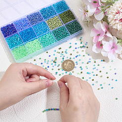 225G 15 Styles Glass Seed Beads&nbsp;SEED-WR0001-14