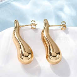 Teardrop 304 Stainless Steel Stud Earrings&nbsp;EJEW-A125-28A-G