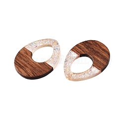 Epoxy Resin & Walnut Wood Pendants&nbsp;RESI-T057-12D