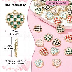 40Pcs 5 Colors Valentine's Day Theme&nbsp;ENAM-CJ0004-02