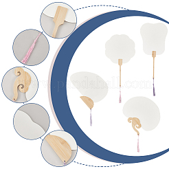 4Pcs 4 Styles Paper Fans&nbsp;AJEW-GF0011-45A