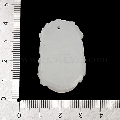 Natural White Jade Carved Pendants&nbsp;G-S384-01I