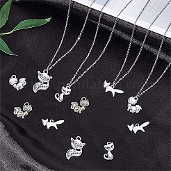 100Pcs 5 Style Tibetan Style Alloy Pendants&nbsp;PALLOY-SC0003-96