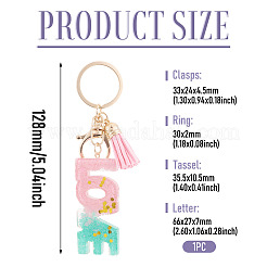 Alloy & Resin Tassel Keychainss&nbsp;AJEW-TADJ0001-20G-11