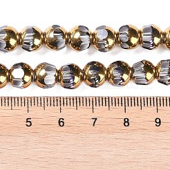 Electroplate Glass Beads Strands&nbsp;X-EGLA-Q128-04A-FP07