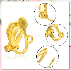 80Pcs 8 Colors Brass Clip-on Earring Findings&nbsp;FIND-YW0005-35