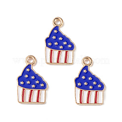 American Flag Style Alloy Enamel Pendants&nbsp;ENAM-K067-29