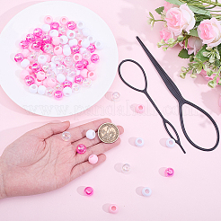 60Pcs 2 Colors Opaque Acrylic Beads&nbsp;DIY-PA0002-19C