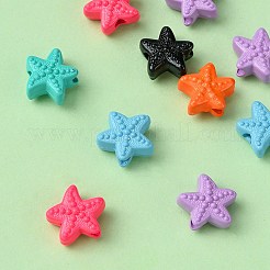 Spray Painted Alloy Beads&nbsp;PALLOY-YW0001-61