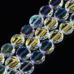 Electroplate Transparent Glass Beads Strands&nbsp;EGLA-N002-23A-B01