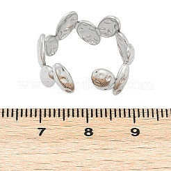 304 Stainless Steel Open Cuff Rings for Women&nbsp;RJEW-A056-02P