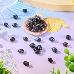 60Pcs 3 Styles Dyed Natural Cultured Freshwater Pearl Rice Pendants&nbsp;PALLOY-CW00005