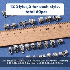 60Pcs 12 Styles Alloy Tube Bails&nbsp;FIND-YW0005-90
