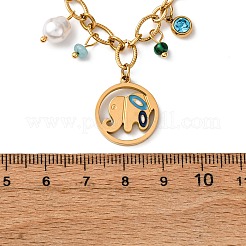 304 Stainless Steel Colorful Enamel Elephant and Fish Pendant Necklaces for Women&nbsp;NJEW-F346-04G