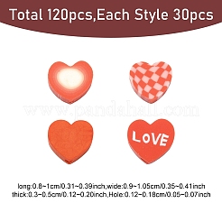 120Pcs 4 Styles Handmade Polymer Clay Beads&nbsp;CLAY-YW0002-66