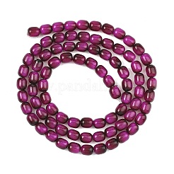 Dyed Imitation Tiger Eye Glass Beads Strands&nbsp;GLAA-H040-02D