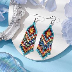 Boho 304 Stainless Steel with Glass Dangle Stud Earring&nbsp;EJEW-MZ00175-02