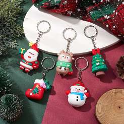 Christmas Theme PVC Plastic Keychains&nbsp;KEYC-JKC00781-02