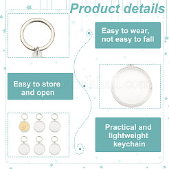 6Pcs Commemorative Coin Plastic Pendant Keychain Sets&nbsp;KEYC-FH0001-50