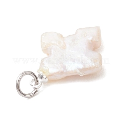 Natural Baroque Keshi Pearl Pendants&nbsp;PALLOY-JF04919-01
