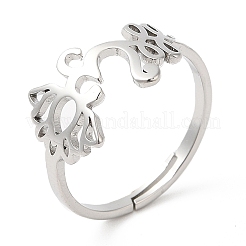 Non-Tarnish 304 Stainless Steel Yoga & Infinity Adjustable Ring for Women&nbsp;LS-RJEW-M149-19P