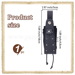 Medieval PU Leather Waist Belt Pouches with Alloy Rivets&nbsp;AJEW-WH0678-30B
