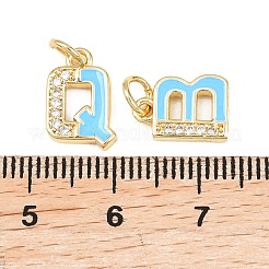 Brass Micro Pave Cubic Zirconia Charms&nbsp;KK-C250-01B