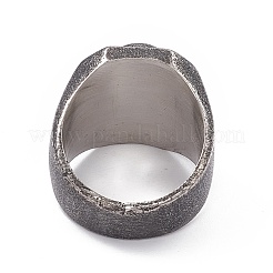 Skull 304 Stainless Steel Finger Ring&nbsp;RJEW-F137-02AS