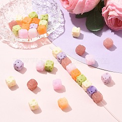 36Pcs 6 Colors Opaque & Transparent Resin Beads&nbsp;RESI-CJ0005-53