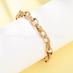 304 Stainless Steel Oval Link Chain Bracelets for Women&nbsp;BJEW-F529-09G