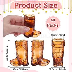 Cowboy Boots Shape PS Plastic Wine Glasses for Doll Miniatures&nbsp;FIND-WH0199-336B