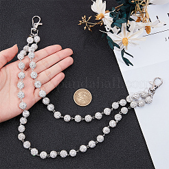 1Pc Polymer Clay Rhinestone Round Beads Trousers Chain&nbsp;AJEW-CY0002-45