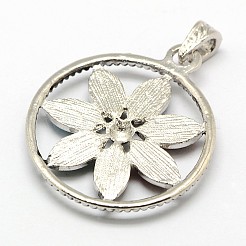 Vintage Chakra Jewelry Zinc Alloy Bezel Gemstone Pendants&nbsp;X-G-M039-03