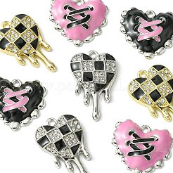 8Pcs 4 Style Valentine's Day Alloy Enamel Pendants&nbsp;FIND-FS0001-90