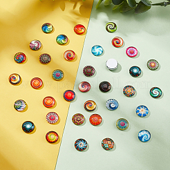 100Pcs Glass Cabochons&nbsp;GGLA-PH0001-34