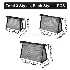 3Pcs 3 Style PVC Transparent Waterproof Makeup Storage&nbsp;MRMJ-WR0001-01B