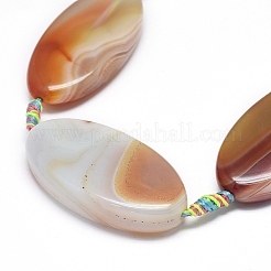 Natural Banded Agate/Striped Agate Beads Strands&nbsp;G-L544-024C