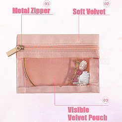 4 Sets 2 Colors Polyester Makeup Storage Zipper Bags&nbsp;AJEW-CN0003-05